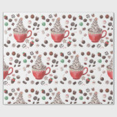 Cadeau Papier d'emballage de chocolat chaud de Noël (Plat)