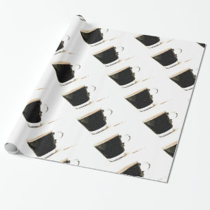 Cadeau Papier d'emballage de ciel de café express