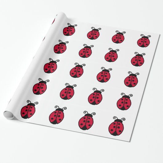 Cadeau Papier d'emballage de coccinelle (Déroulé)