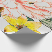 CADEAU PAPIER D'EMBALLAGE DE COLIBRI ET DE FLEUR (Coin)