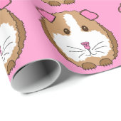 Cadeau Papier d'emballage de conception Brown de cobaye (Coin rond)