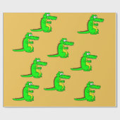 Cadeau Papier d'emballage de conception d'alligator (Plat)