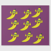 Cadeau Papier d'emballage de conception de banane (Plat)