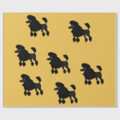 Cadeau Papier d'emballage de conception de caniche (Plat)