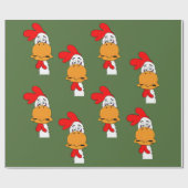 Cadeau Papier d'emballage de conception de coq (Plat)