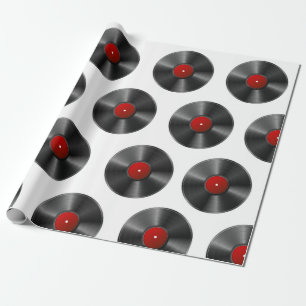 CADEAU PAPIER D'EMBALLAGE DE CONCEPTION DE DISQUES VINYLE
