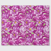 Cadeau Papier d'emballage de conception de fleur d'aquare (Plat)