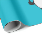 Cadeau Papier d'emballage de conception de macareux (Coin rond)