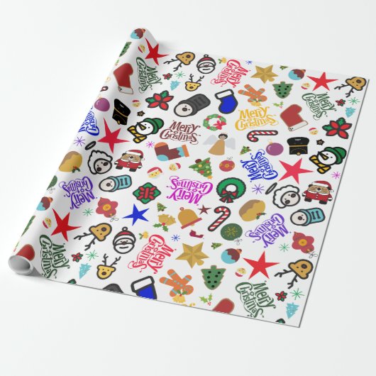 Cadeau Papier d'emballage de conception de Noël (Déroulé)