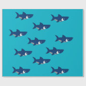 Cadeau Papier d'emballage de conception de requin (Plat)