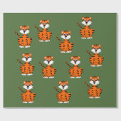 Cadeau Papier d'emballage de conception de tigre (Plat)