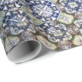 Cadeau Papier d'emballage de conception de tuile de (Coin rond)