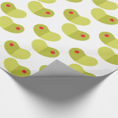 Cadeau Papier d'emballage de conception d'haricot de LIMA (Coin)
