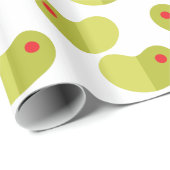 Cadeau Papier d'emballage de conception d'haricot de LIMA (Coin rond)