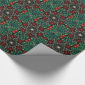 Cadeau Papier d'emballage de conception verte rouge de (Coin)