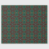 Cadeau Papier d'emballage de conception verte rouge de (Plat)