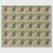 Cadeau Papier d'emballage de cône simple de pin (Plat)