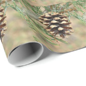 Cadeau Papier d'emballage de cône simple de pin (Coin rond)