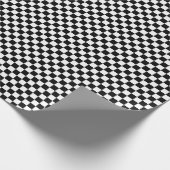 Cadeau Papier d'emballage de contrôles noirs et blancs (Coin)
