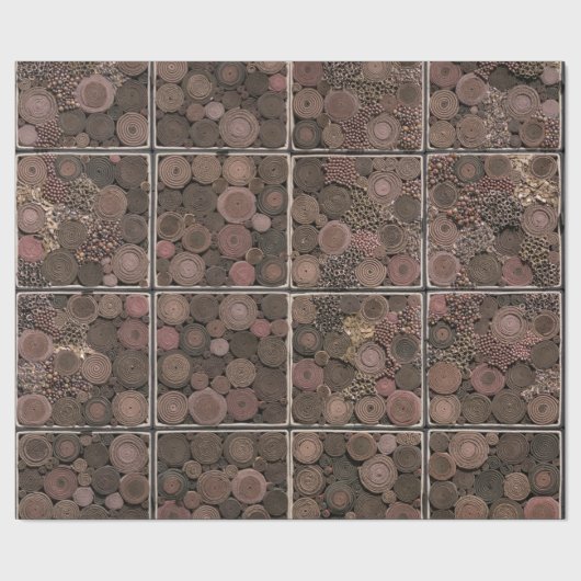 Cadeau Papier d'emballage de corde enroulée abstraite (Couture)