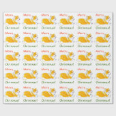 Cadeau Papier d'emballage de corgi de Joyeux Noël (Plat)