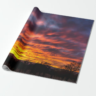 Cadeau Papier d'emballage de coucher du soleil