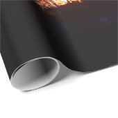 Cadeau Papier d'emballage de coucher du soleil ardent (Coin rond)