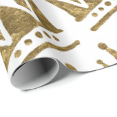 Cadeau Papier d'emballage de couronne d'or (Coin rond)