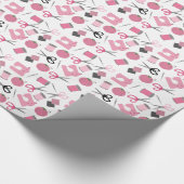 Cadeau Papier d'emballage de couture rose de motif de (Coin)