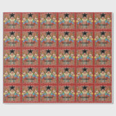 Cadeau papier d'emballage de cowboy (Plat)