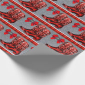 Cadeau Papier d'emballage de cowboy de plaid rouge (Coin)