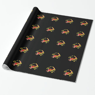 Cadeau Papier d'emballage de crabe de drapeau du Maryland