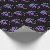 Cadeau Papier d'emballage de crâne pourpre (Coin)