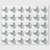 Cadeau Papier d'emballage de crânes éffrayants (Plat)