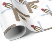 Cadeau Papier d'emballage de cricket (Coin rond)