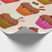 Cadeau papier d'emballage de cupcakes (Coin)