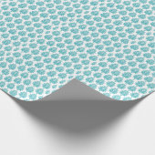 Cadeau Papier d'emballage de damassé turquoise pour le (Coin)
