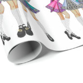 Cadeau Papier d'emballage de danse d'Irlandais (Coin rond)