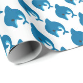 Cadeau Papier d'emballage de dauphin (Coin rond)