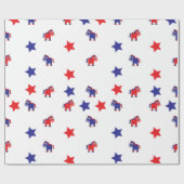 Cadeau Papier d'emballage de Démocrate (Plat)