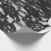 Cadeau Papier d'emballage de dentelle noire (Coin)