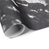 Cadeau Papier d'emballage de dentelle noire (Coin rond)