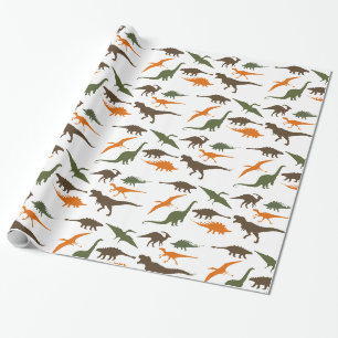 Cadeau Papier d'emballage de dinosaure