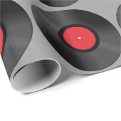 Cadeau Papier d'emballage de disque vinyle (Coin rond)