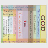 Cadeau Papier d'emballage de Dix commandements (Plat)