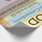 Cadeau Papier d'emballage de Dix commandements (Coin)