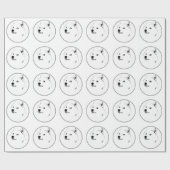 Cadeau Papier d'emballage de dogecoin subtil (Plat)