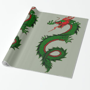 Cadeau Papier d'emballage de dragon chinois