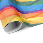 Cadeau Papier d'emballage de drapeau de gay pride (Coin rond)