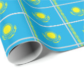 Cadeau Papier d'emballage de drapeau de Kazakhstan (Coin rond)